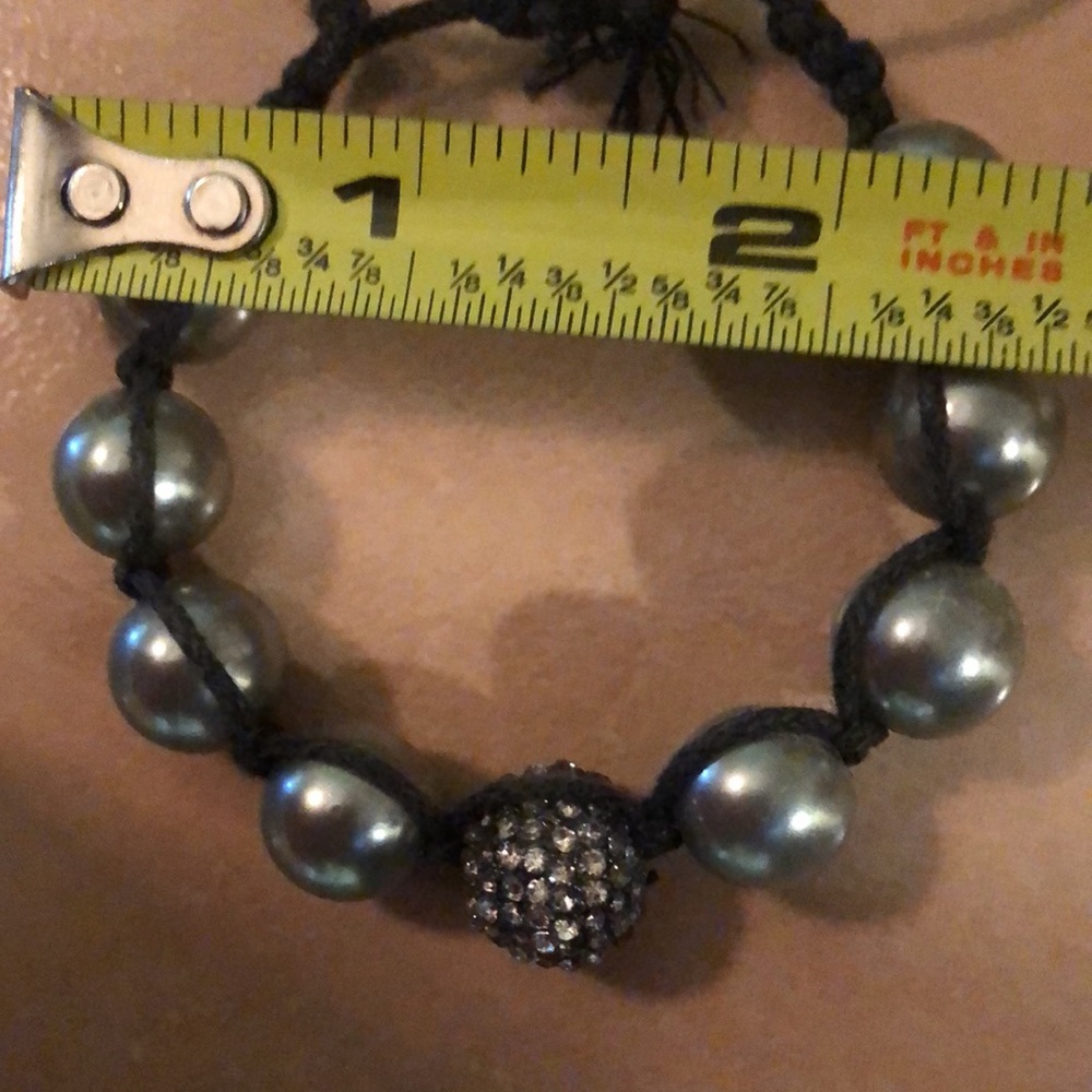 EUC 3 PEARL & BLING Cord ADJUSTABLE Bracelet’s - Picture 5 of 6